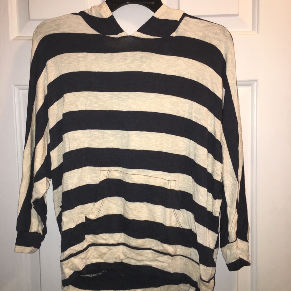 Striped Forever 21 Hooded Sweater